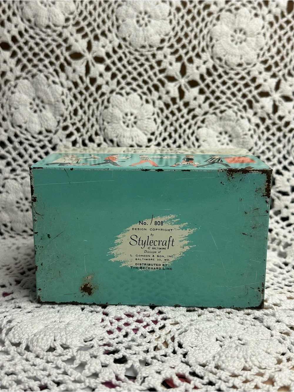 RARE 1950s Stylecraft of Baltimore “Budget Balancer” Metal Tin Box, MCM, retro